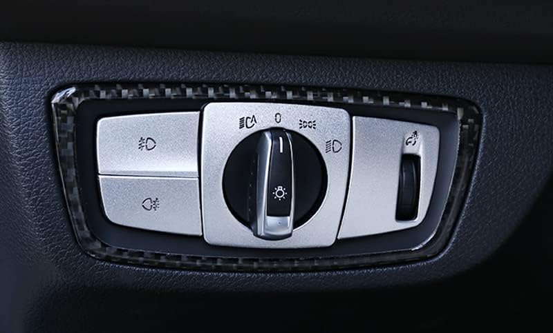 Eppar Új Védő Light Control Gombot Kiterjed Kompatibilis BMW X5 F15 2014-2018 (Ezüst)