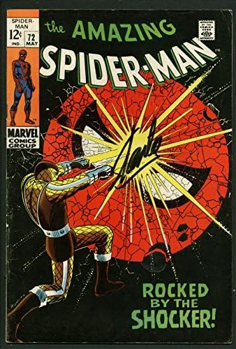 Stan Lee-vel Aláírt Amazing Spider-Man 72 Képregény Rázta Által Sokkoló PSA W18780