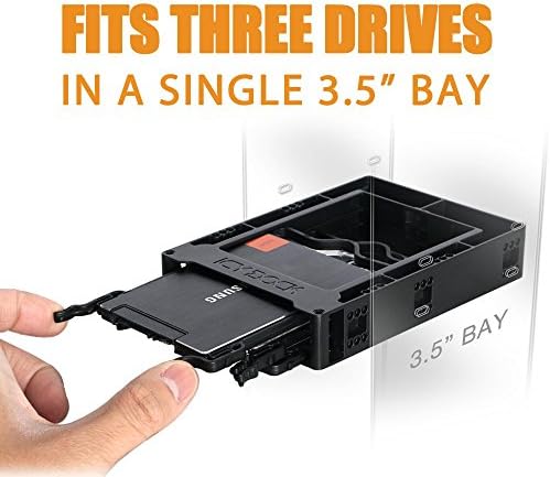 ICY DOCK Eszköz-Kevesebb Tripla 3X 2,5-3,5 HDD, SSD Meghajtó bővítőhely Konzol Adapter Készlet | EZ-FIT Trió MB610SP