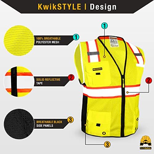 KwikSafety - Charlotte, NC - BIG KAHUNA Biztonsági Mellény | Base & Limited Edition Digitális Design | Osztály 2 PPE ANSI